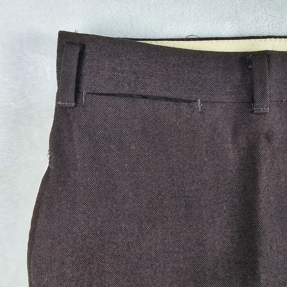 Vtg 80's Cable Car Clothiers Suit Men 40S 33x28 Herringbone Flannel Wool BESPOKE